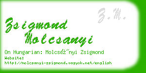 zsigmond molcsanyi business card